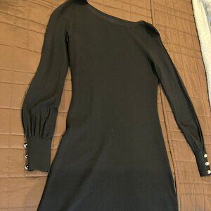 Long sleeve black Ann Taylor short dress
